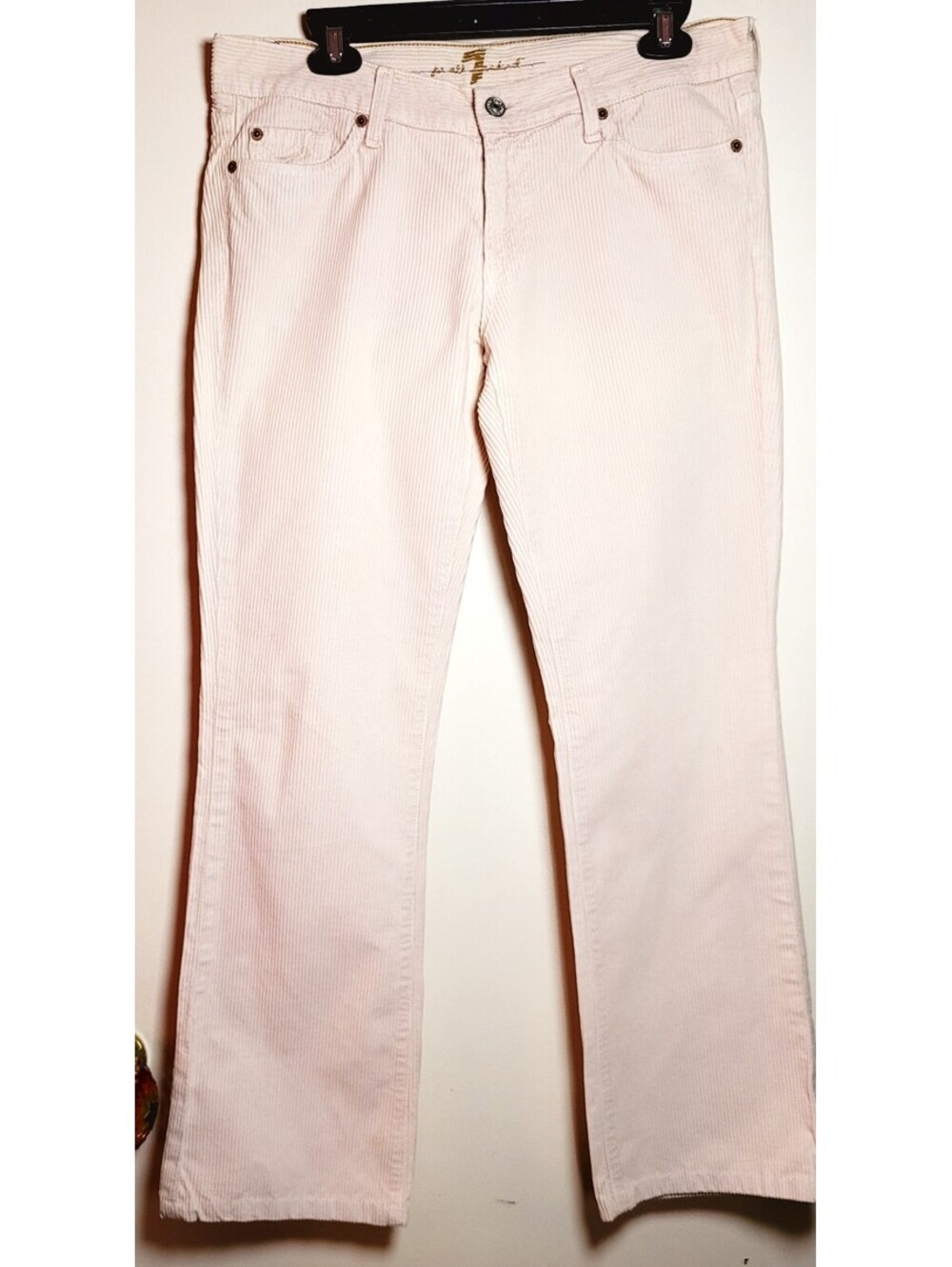 7 For All Mankind Women's Light Pink Corduroy Pants Size 30